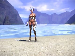 Tera: Castanic Whore Dancing on the Beach High Quility 10