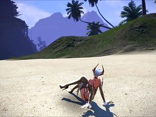 Tera: Castanic Whore Dancing on the Beach High Quility 4