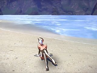 Tera: Castanic Whore Dancing on the Beach High Quility 5