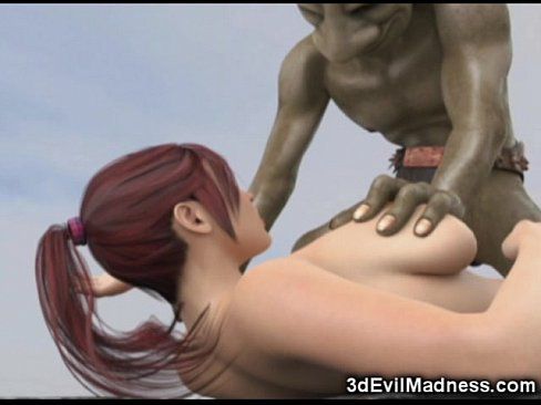 3D Goblin Fucks Helpless Busty Girl! - 3 min 3
