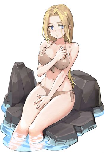 Erotic store bonus illustration such as switch version "Return to Blue Nagas Island" girl's erotic round-out swimsuit 4