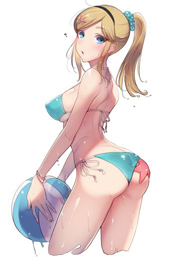 Erotic store bonus illustration such as switch version "Return to Blue Nagas Island" girl's erotic round-out swimsuit 6
