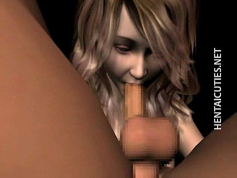 Sexy 3D hentai bitch gives BJ in 69 position - 5 min 26