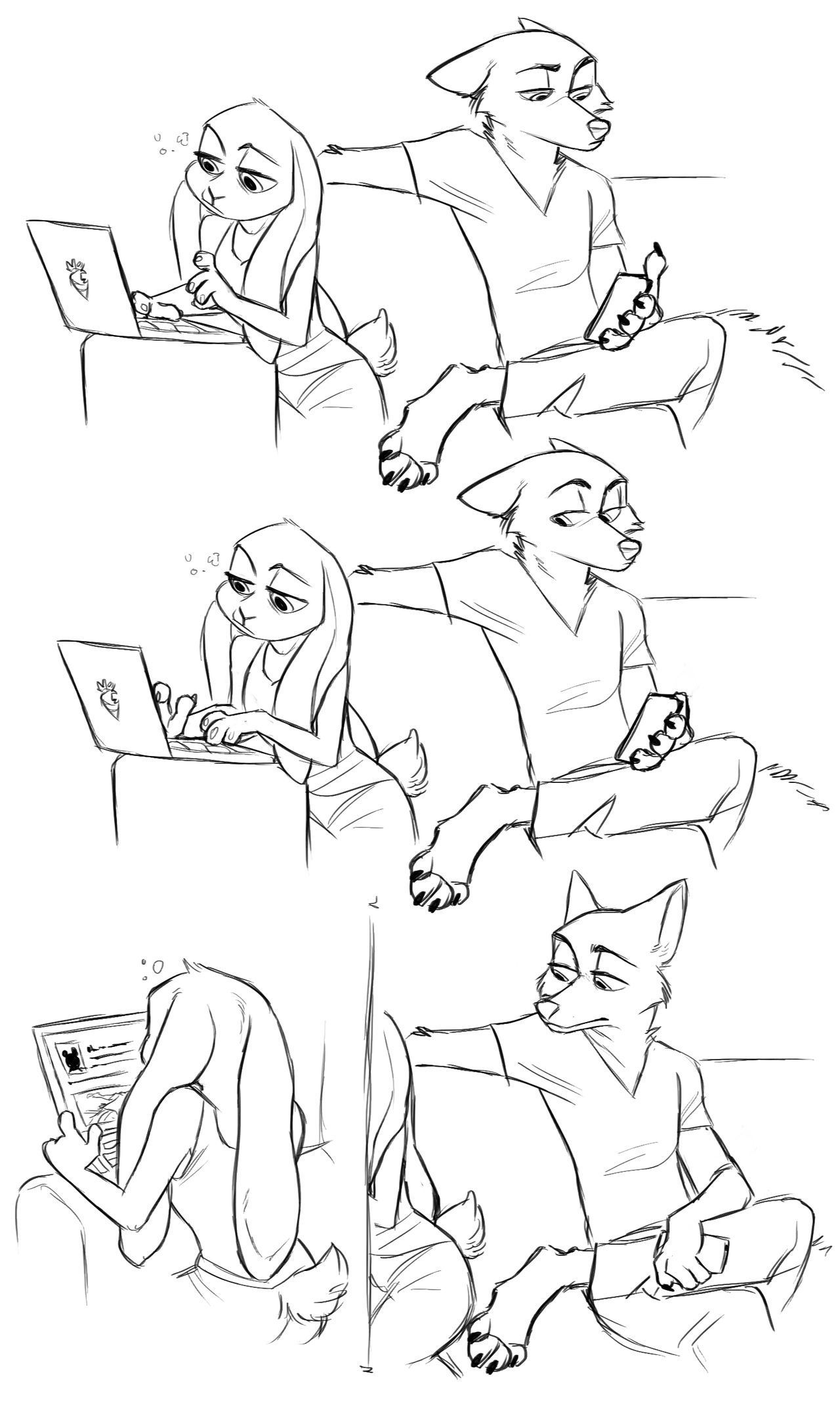 Line Drawings Shemale - Shemale Porn [Samaella] Bored (Zootopia) Couple â€“ Hentai.bang14.com