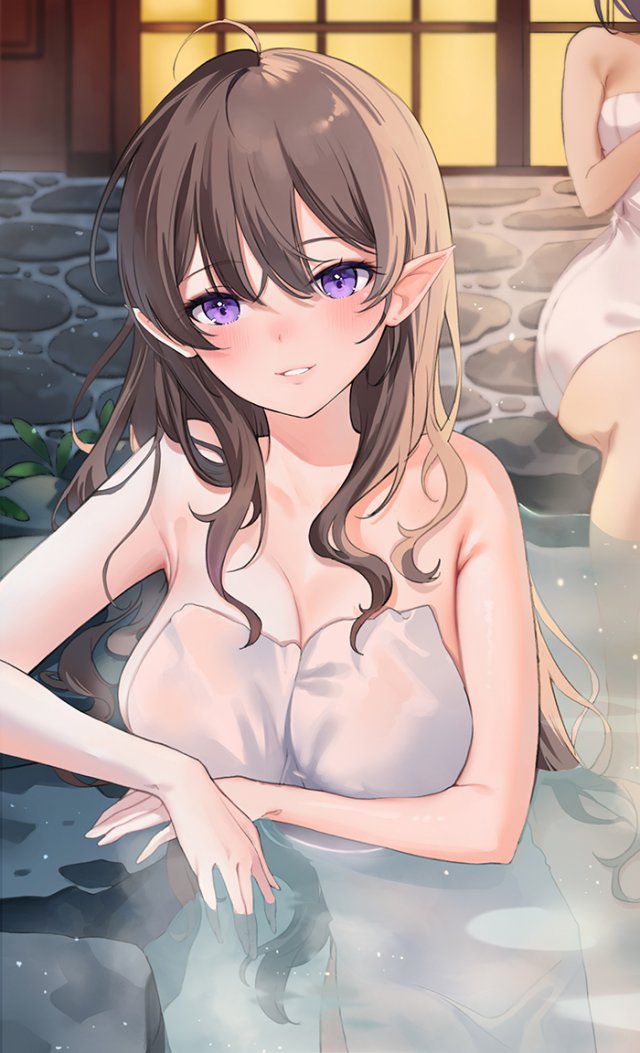 【Secondary】Image of a girl taking a hot spring / open-air bath 【Elo】 Part 5 3