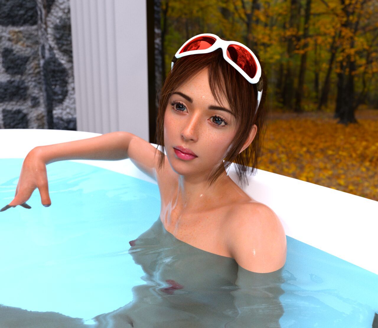 [DICK] Brunette Teen Girl Bath (94952082) 6