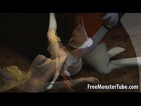 3D Alice in Wonderland gets fucked by the rabbit - 3 min 20