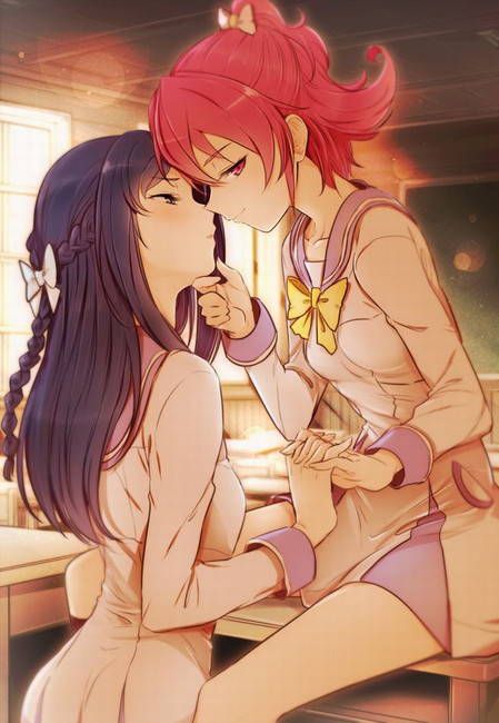 [50 sheets Yuri] The secondary lesbian image that I'm kissing the tongue and entwined the girl with each other! Part16 33