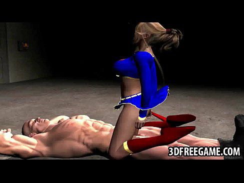 3D Supergirl gets fucked by a musclular stud - 2 min 13