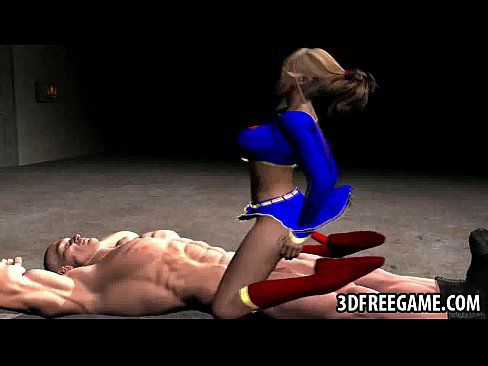 3D Supergirl gets fucked by a musclular stud - 2 min 15