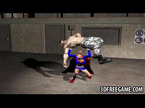 3D Supergirl gets fucked by a musclular stud - 2 min 2