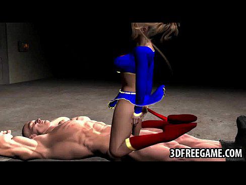 3D Supergirl gets fucked by a musclular stud - 2 min 6