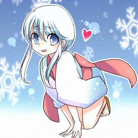 [55 sheets] Two-dimensional Erofeci image of snow and ice-based girl. 10 4