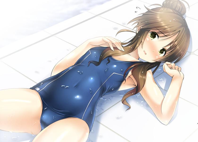 I want to expose the important part by shifting the swimsuit lewd image of a swimsuit with a small cloth area 16