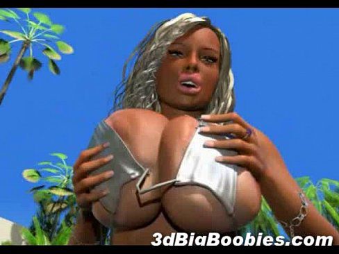 3D Busty Babe in Bikini! - 3 min 9