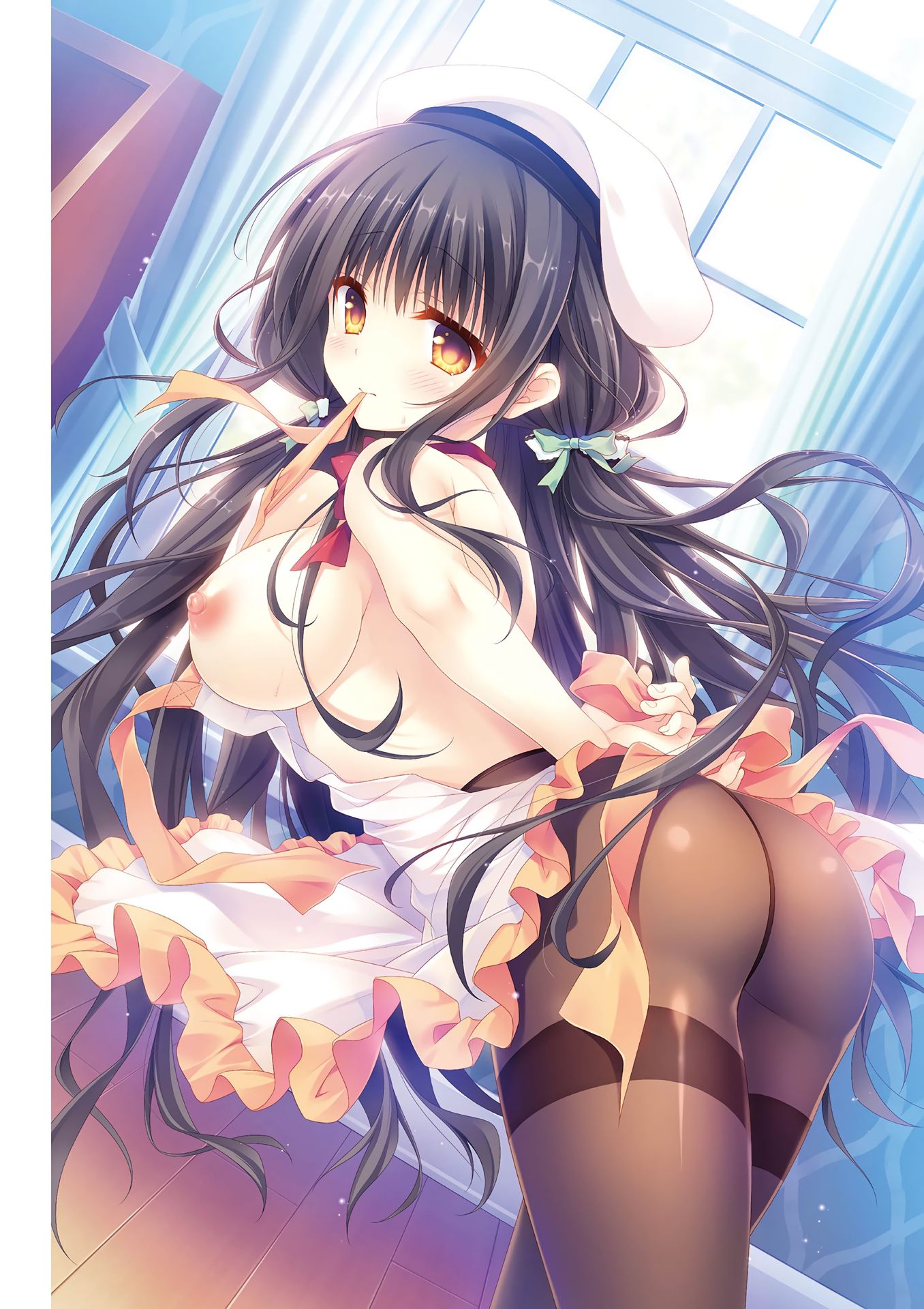 【Erotic Anime Summary】 Beautiful women and beautiful girls in naked aprons who are inevitable 【50 photos】 46