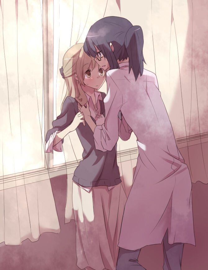 I've been collecting images because Yuri and lesbian is erotic. 15