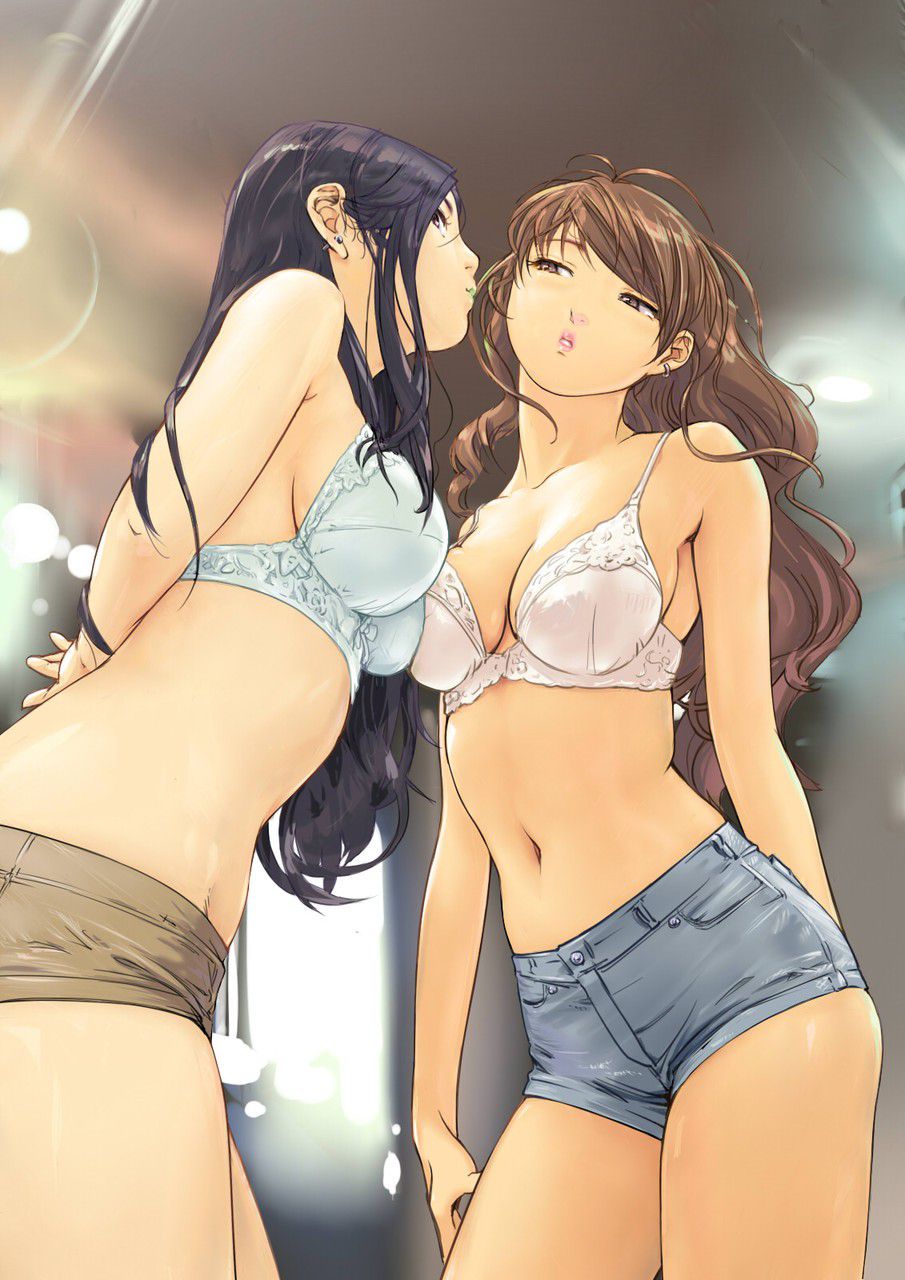 I've been collecting images because Yuri and lesbian is erotic. 3