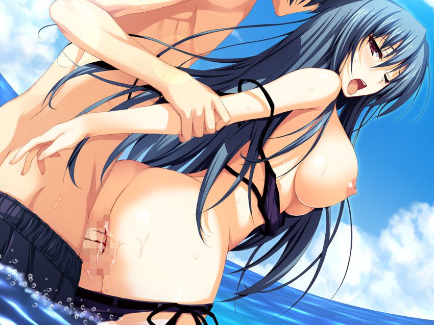 【Secondary erotic】 Erotic image of girls slithering and chinko without taking off their swimsuits 4