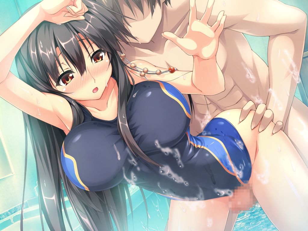 【Secondary erotic】 Erotic image of girls slithering and chinko without taking off their swimsuits 8