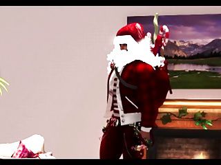 Second Life - Santa Picks Up a Stripper! Part 1 2