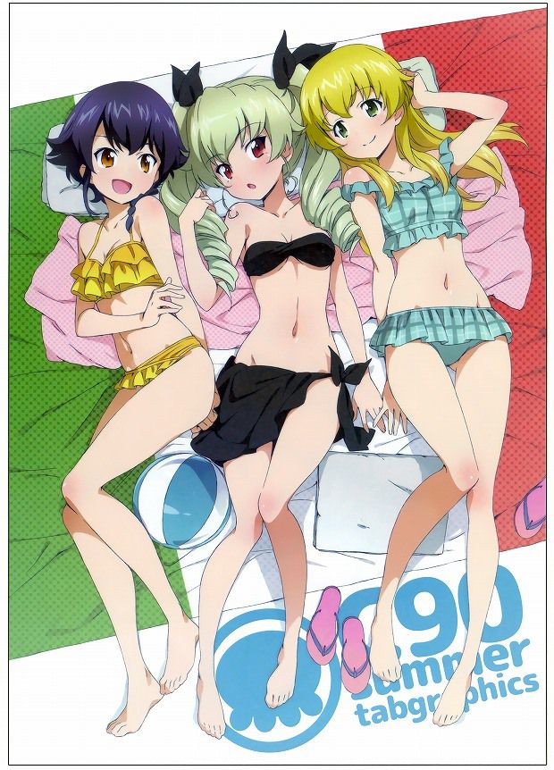 "Girls und Panzer" anchovy (Anzai chiyomi) Erotic swimsuit image 1 article 13