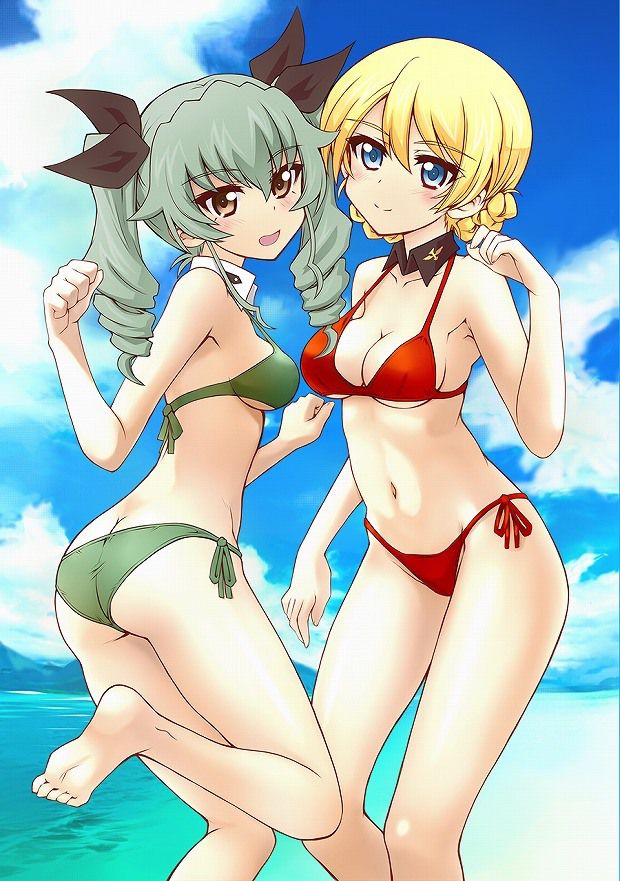 "Girls und Panzer" anchovy (Anzai chiyomi) Erotic swimsuit image 1 article 14