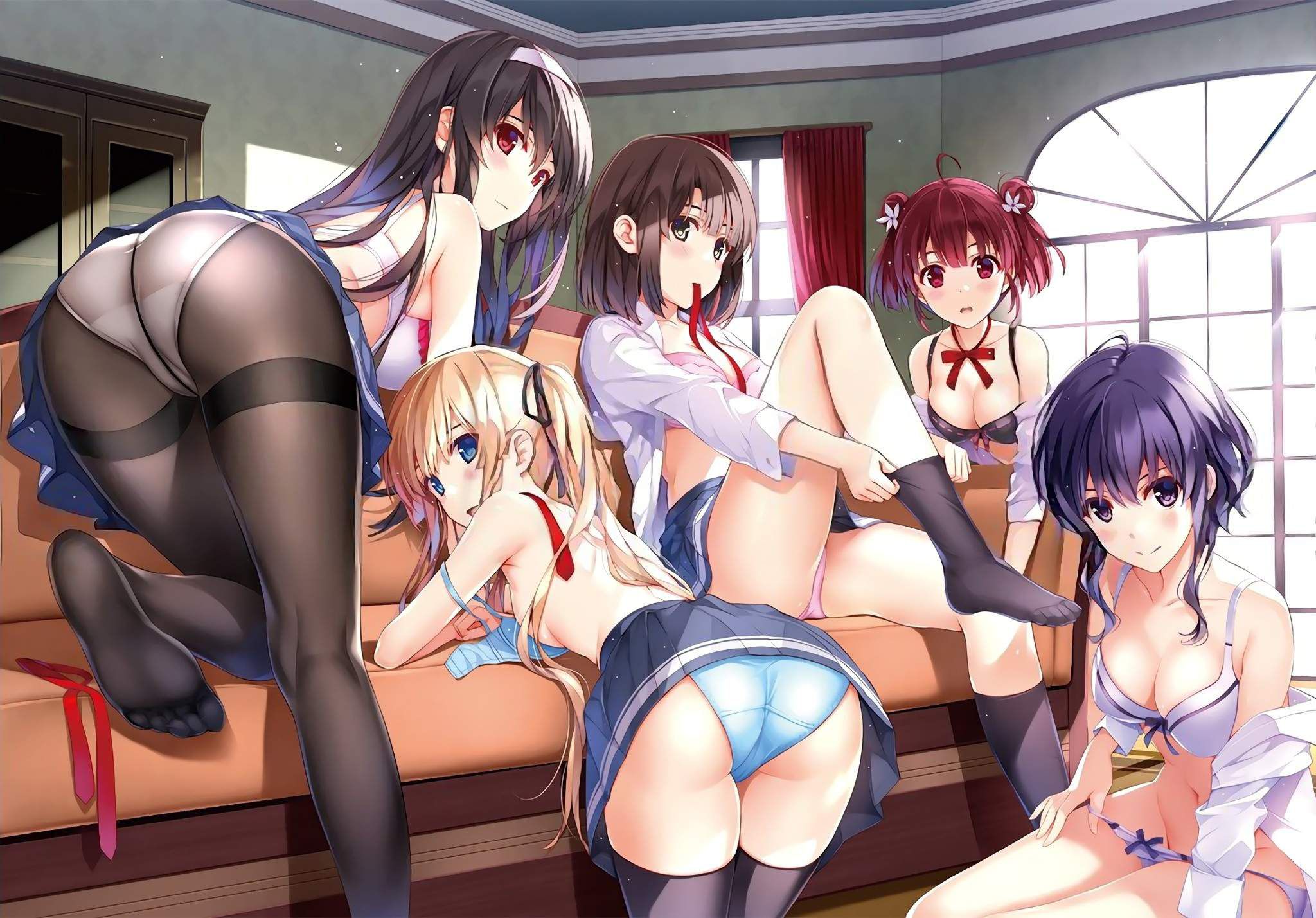 Just a hole full!! Harem lewd secondary photo of one man is surrounded by the secondary daughter 12