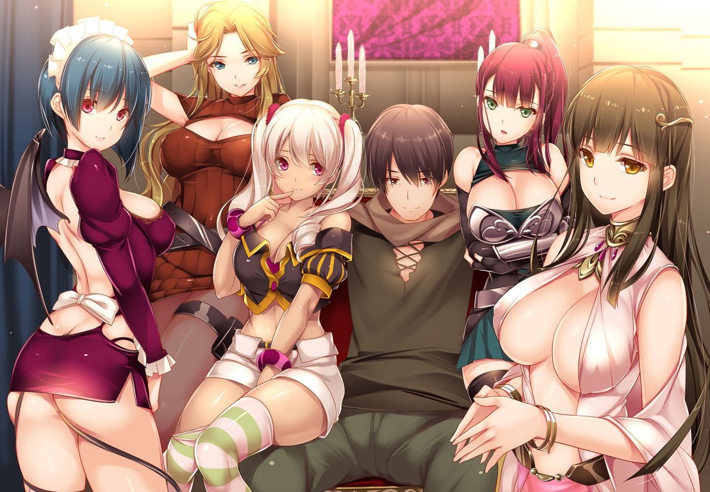 Just a hole full!! Harem lewd secondary photo of one man is surrounded by the secondary daughter 8
