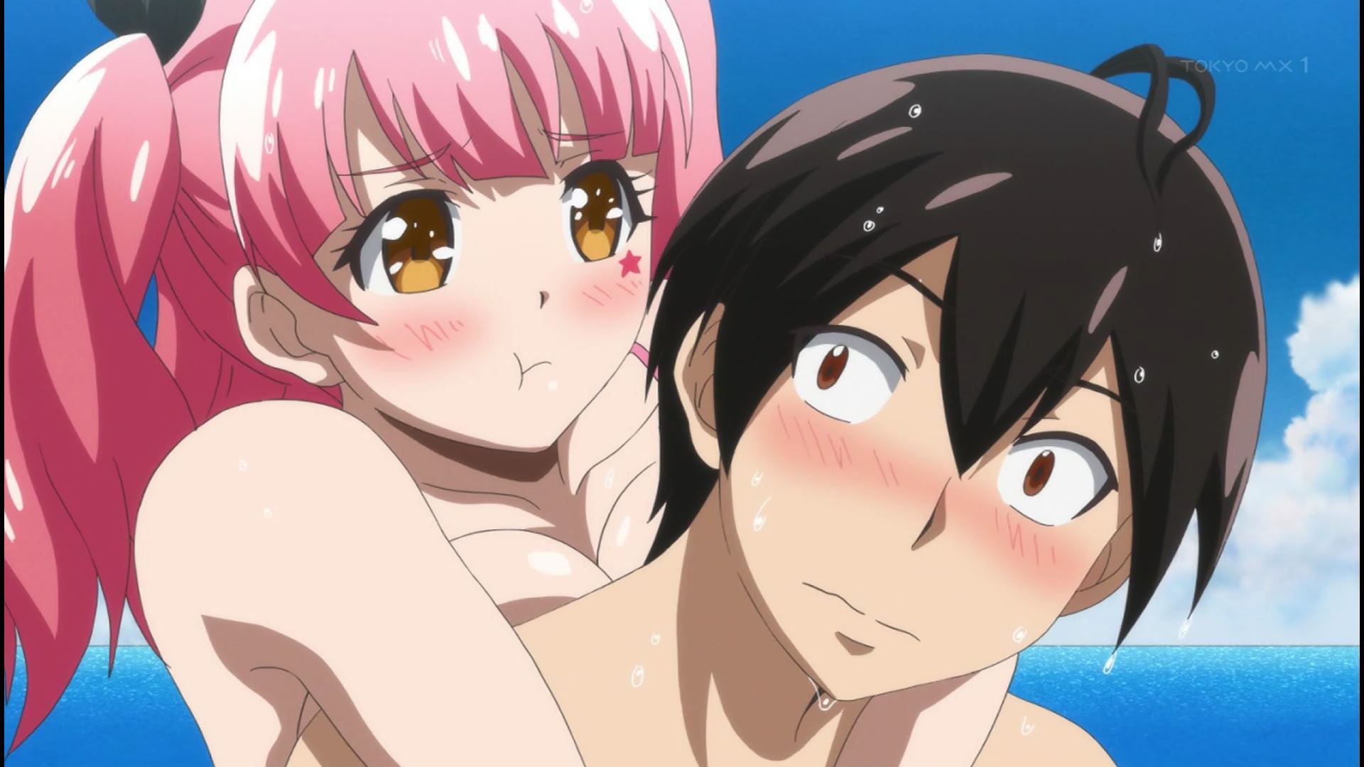 Anime [Gal for the first time] erotic nude figure of swimsuit and hot spring in eight episodes! The regulation leaking milk ring 10