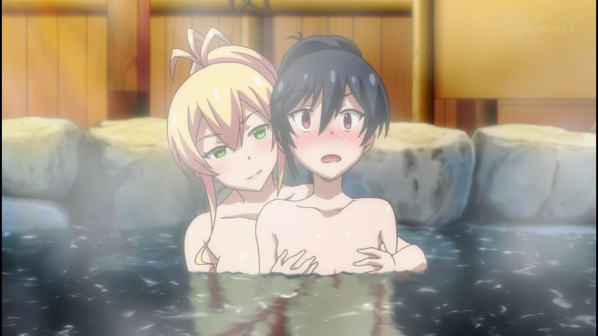 Anime [Gal for the first time] erotic nude figure of swimsuit and hot spring in eight episodes! The regulation leaking milk ring 32
