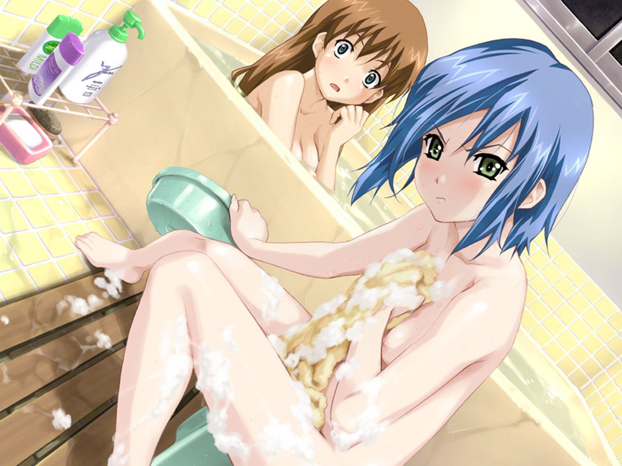 Bath image that I want to do lewd thing covered with foam 4