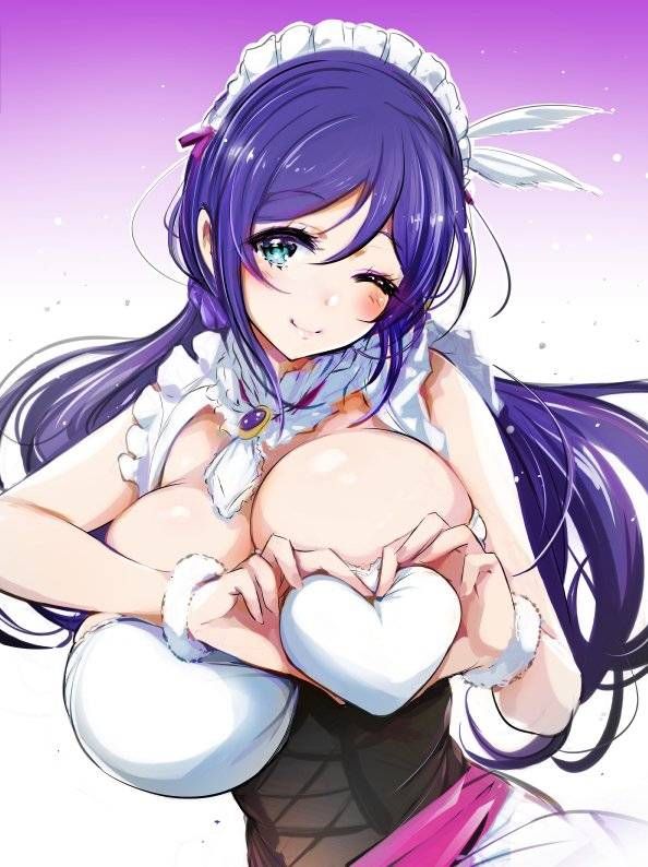 Erotic image of a girl who has a heart-shaped breasts by hand [secondary erotic] 14