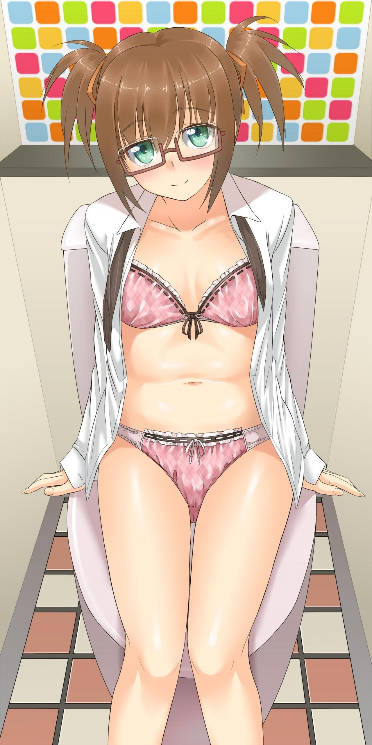 [2nd] Secondary erotic image of a girl who has become a semi-undressing clothes disturbed 7 [half off] 13