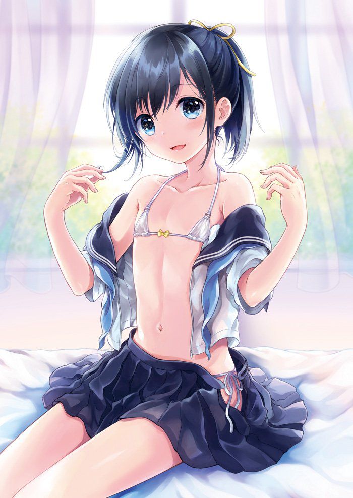 [2nd] Secondary erotic image of a girl who has become a semi-undressing clothes disturbed 7 [half off] 14