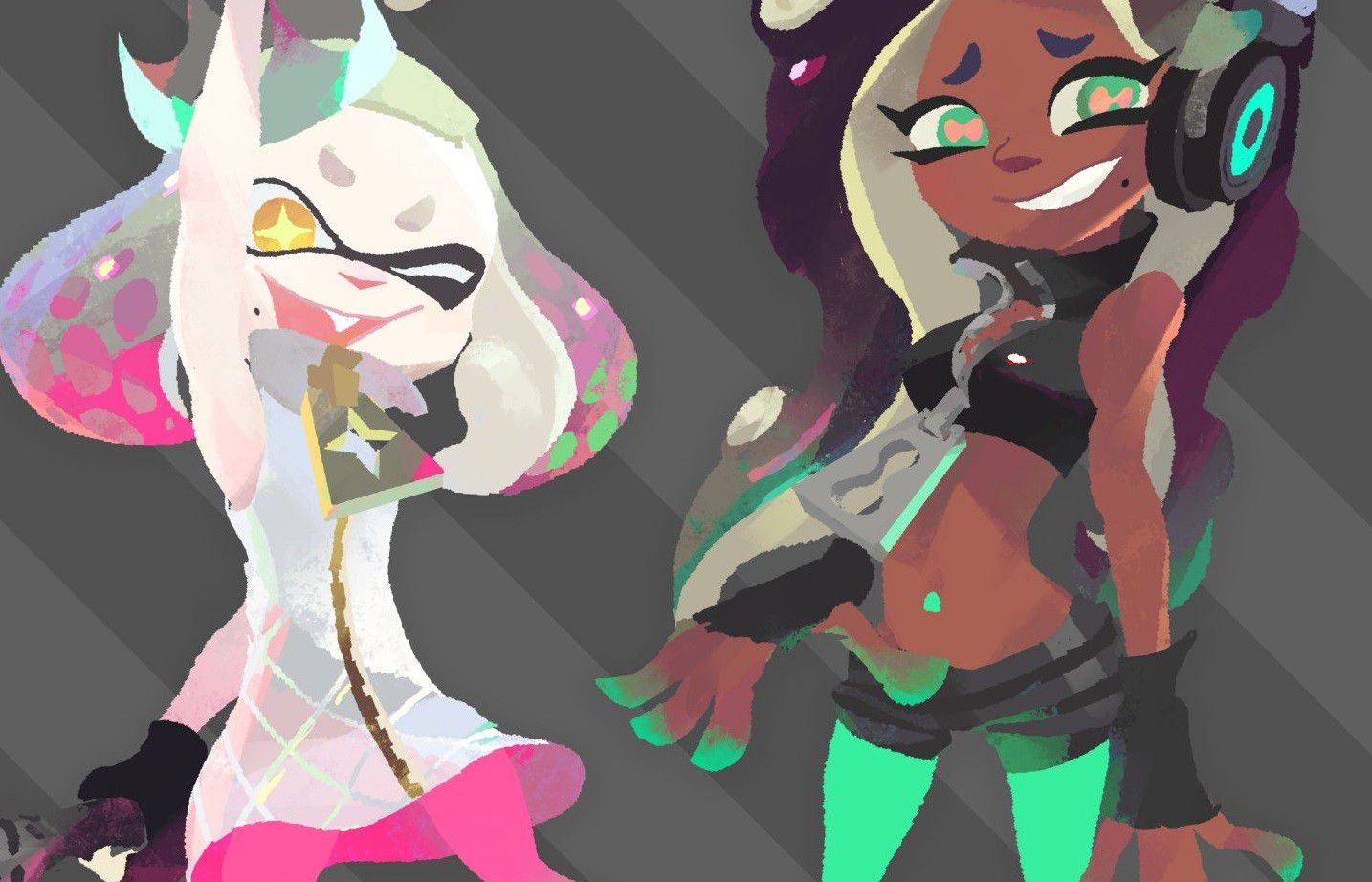 [Splatoon 2] New character of the Girl 2 Duo [tentacles] erotic dance in sexy Oppai costume 1