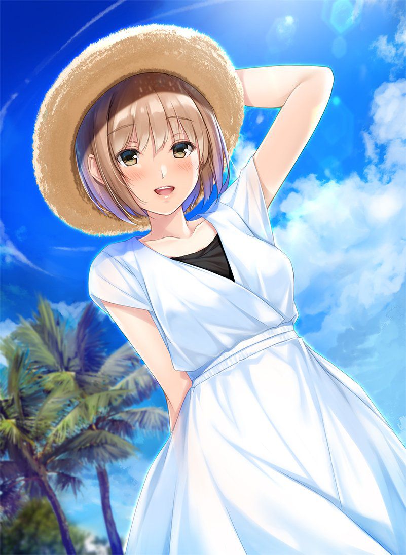 [the second] Second image 2 [non-eroticism] of the pretty girl who put on a straw hat 1