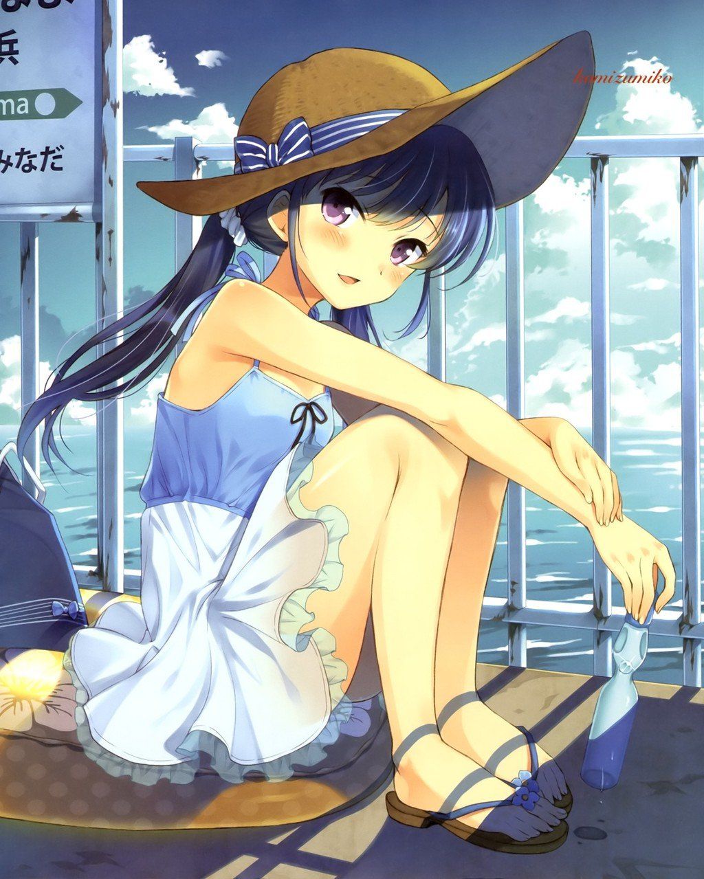 [the second] Second image 2 [non-eroticism] of the pretty girl who put on a straw hat 15