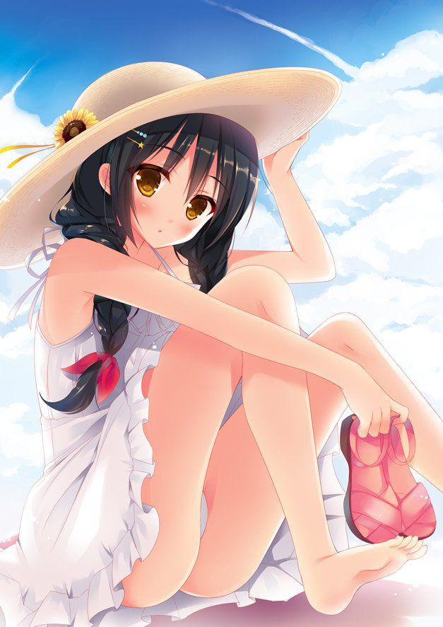 [the second] Second image 2 [non-eroticism] of the pretty girl who put on a straw hat 2