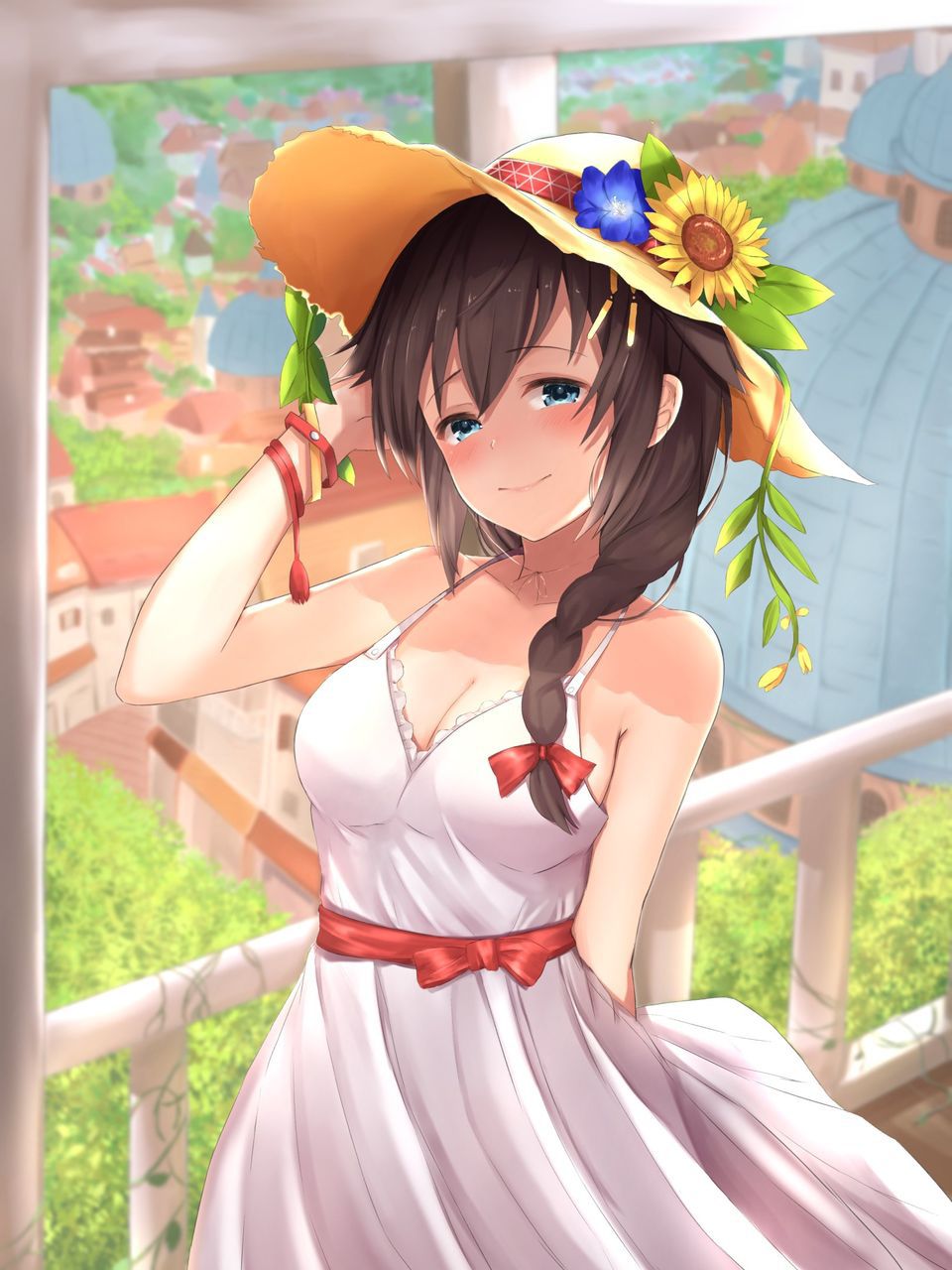 [the second] Second image 2 [non-eroticism] of the pretty girl who put on a straw hat 21