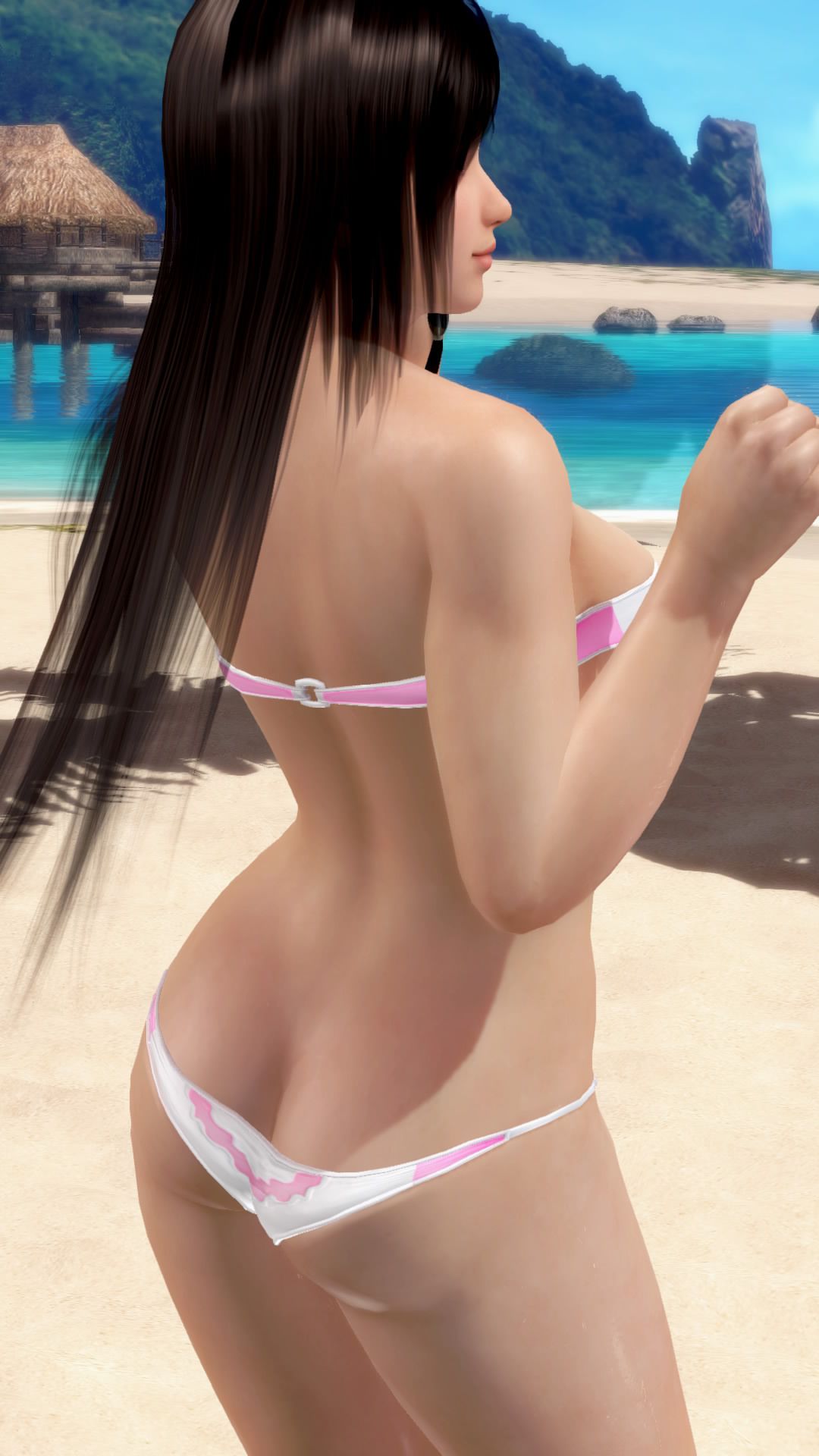 The DOAX3 raven-black hair long shot is everlasting admiration of the Japanese boy 17