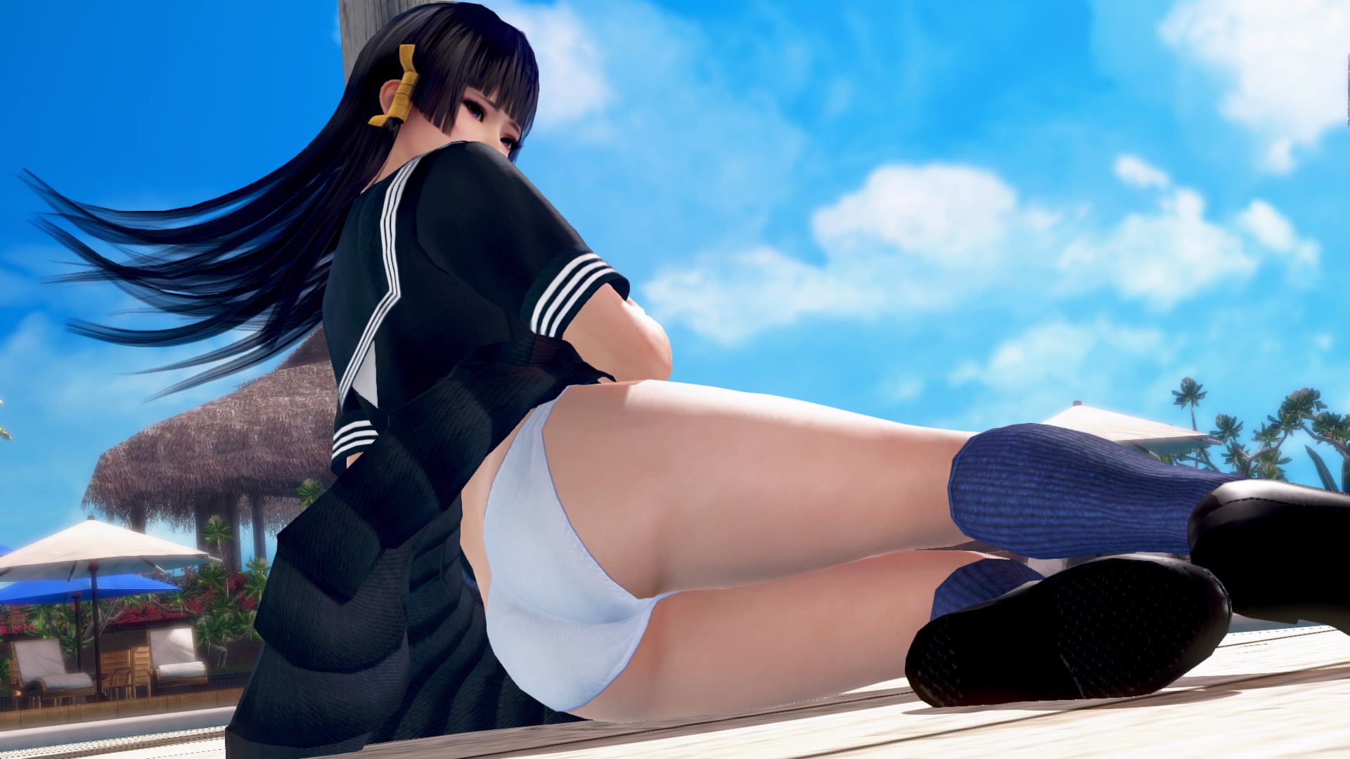 The DOAX3 raven-black hair long shot is everlasting admiration of the Japanese boy 9