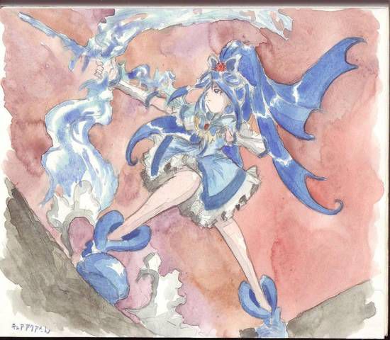 [32 pieces] Do not die the Yes! pre-cure 5. sixth lunar month; second eroticism image (゜∀゜) = 3 ムッハー of (cure aqua). 1 4