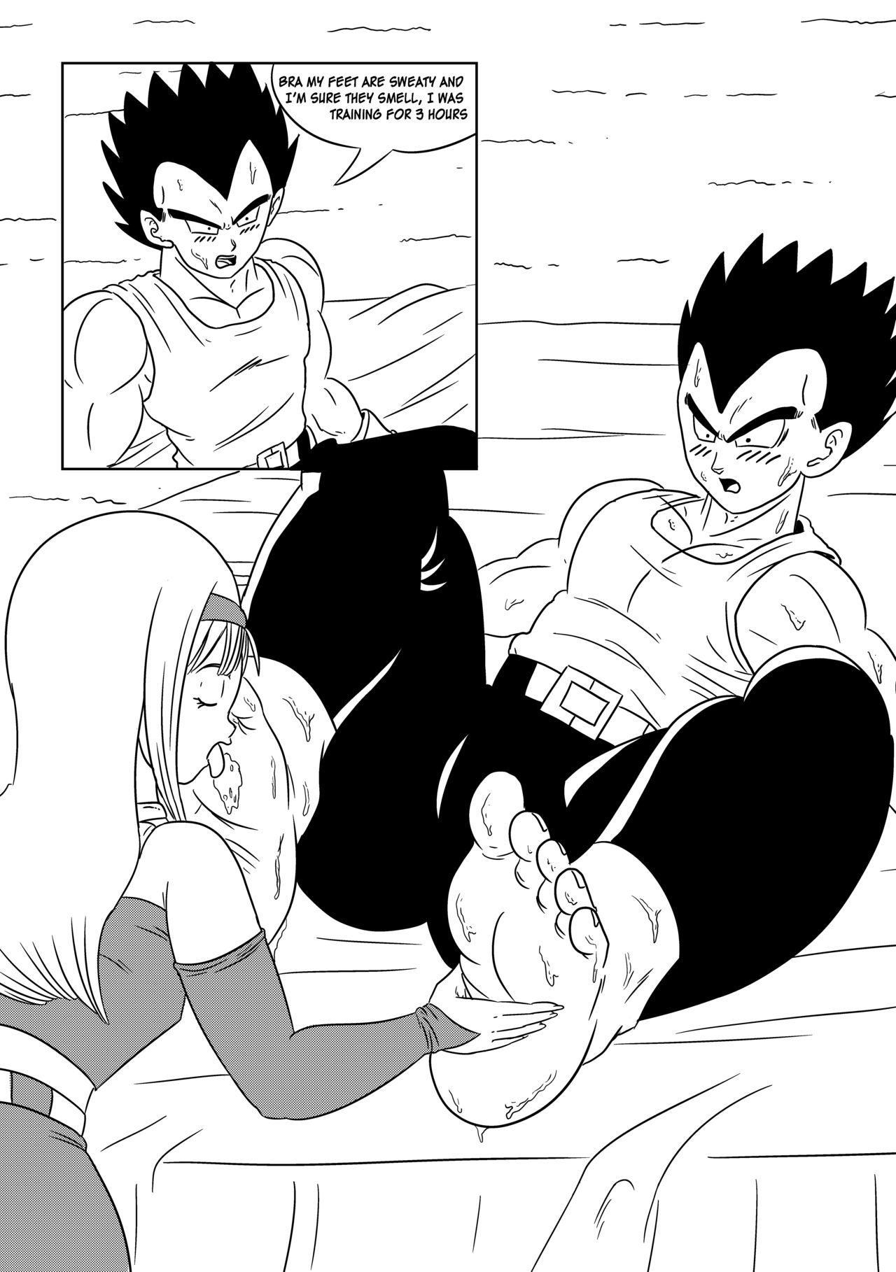 Vegeta: The paradise in his feet (Chapter 1) Playing with daddy's feet 11