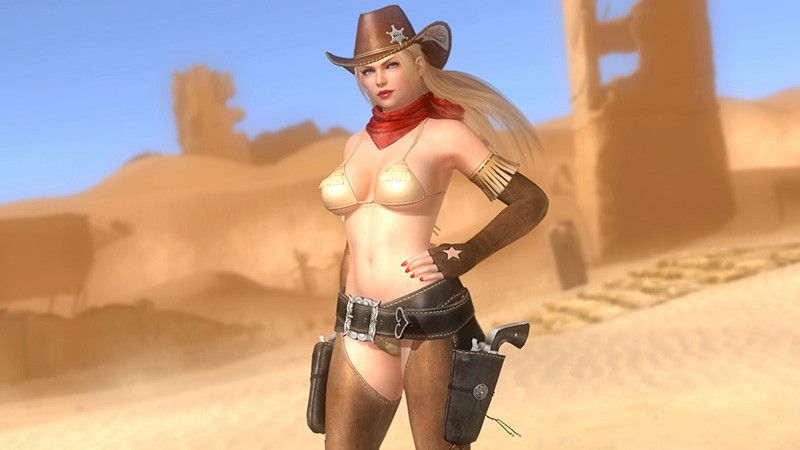 The cowgirl clothes which have high "dead or ARA Eve 5 last round" breast or erotic exposure degree! 16