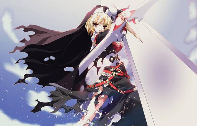 [70 pieces] The two-dimensional girl fetishism image which a girl has a sword and a knife, a knife toward. 18 [SORD] 12