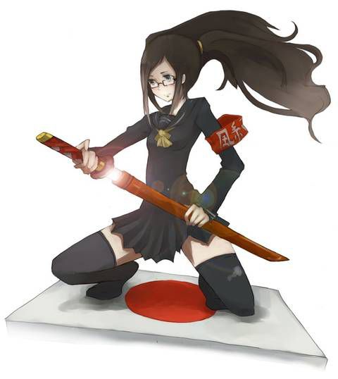 [70 pieces] The two-dimensional girl fetishism image which a girl has a sword and a knife, a knife toward. 18 [SORD] 15
