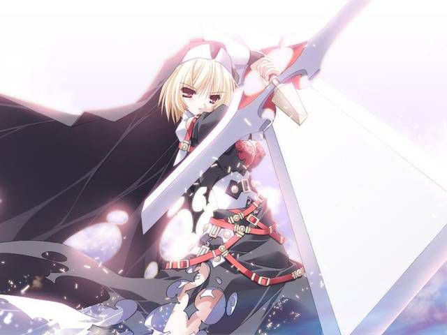 [70 pieces] The two-dimensional girl fetishism image which a girl has a sword and a knife, a knife toward. 18 [SORD] 46