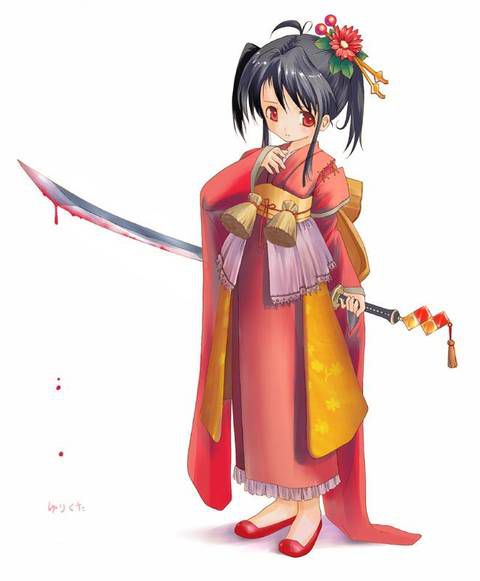[70 pieces] The two-dimensional girl fetishism image which a girl has a sword and a knife, a knife toward. 18 [SORD] 66
