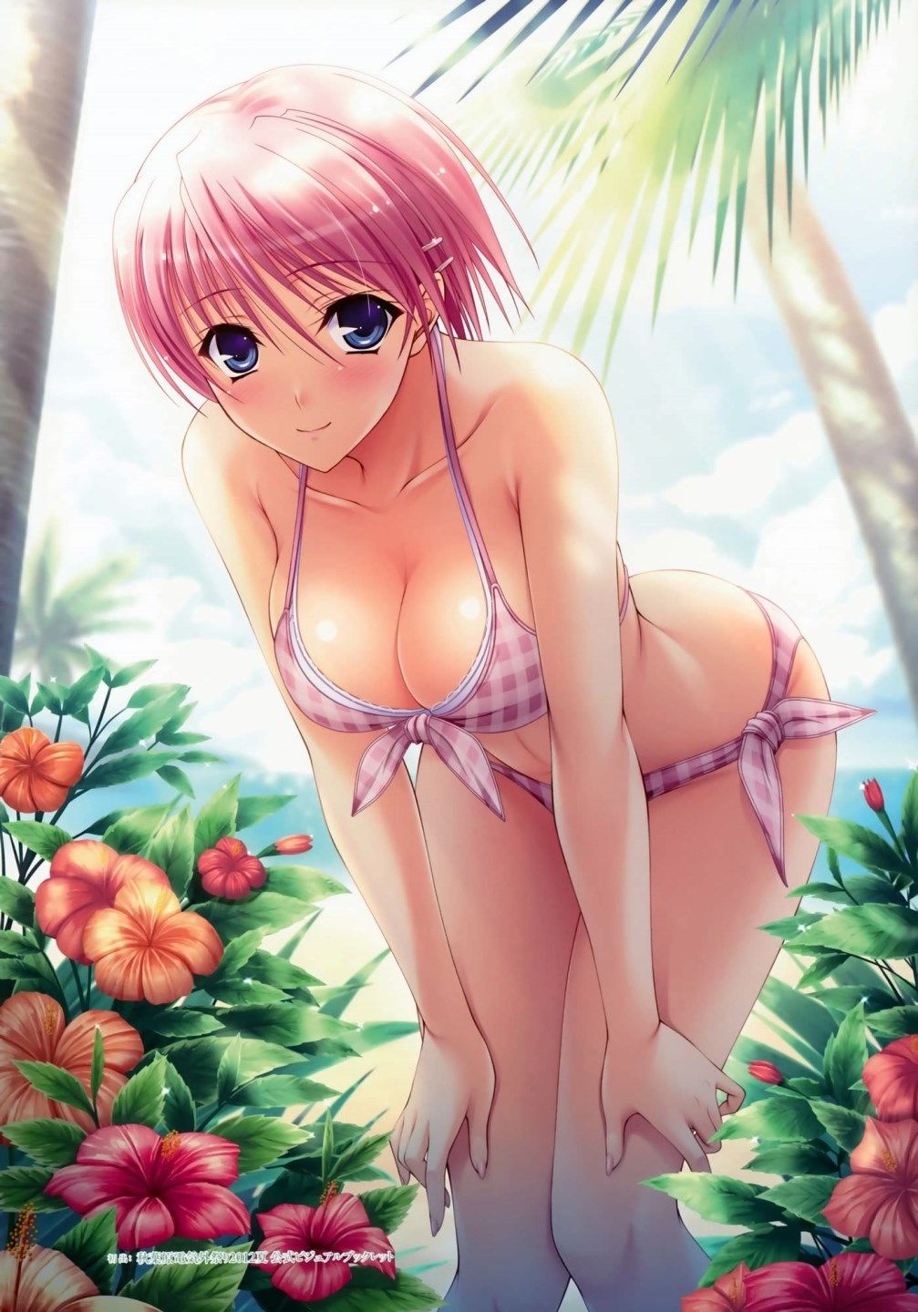 [39 pieces] Heavy breast eroticism image of the big breasts of the pink hair which is good if I call it lewd pink 38